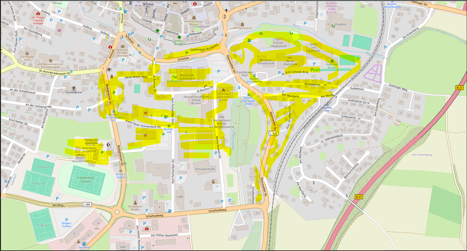 Am 23. Juni 2025 kam es gegen 22:35 Uhr zu einem Kurzschluss im Mittelspannungsnetz der Stadtwerke Buchen. Infolge dessen trat ein Stromausfall in mehreren Straßenbereichen von Buchen auf.
