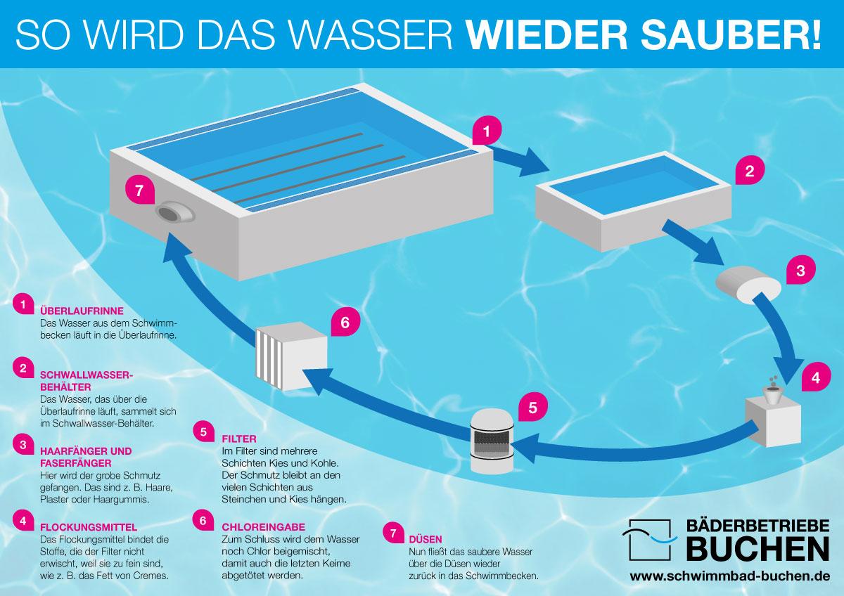 Infografik zur Schwimmbadreinigung