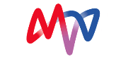 Logo der MVV Energie AG. rotes M, lila V und blaues V